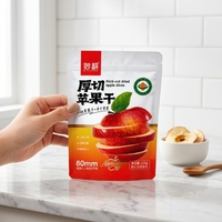 Sacs refermables de qualité alimentaire pour fruits secs, pochettes anti-humidité pour tranches de pommes avec impression personnalisée