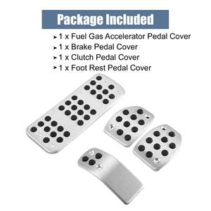 Couvre-pédales de voiture 3 pièces en alliage d'aluminium, protecteur de pédale d'accélérateur, de frein et d'embrayage pour Peugeot 207 301 307 208 2008 308 408cc - Product Image 2