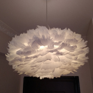 Elegant Vintage & Contemporary <b>Chandelier</b> Pendant Light Design <b>Feather</b> Lamp Warm White Switch Control for Villas Malls - Product Image 6