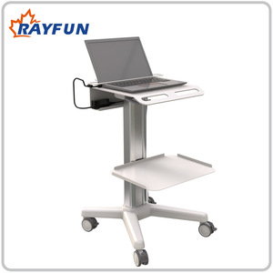 รถเข็นแล็ปท็อป Rayfun รุ่น DZ-08 แบบปรับความสูงได้ด้วยระบบลม สำหรับการตรวจเยี่ยมผู้ป่วยในโรงพยาบาล - Product Image 2