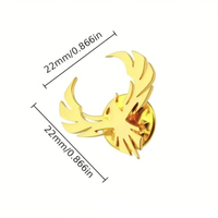 Broche d'Épaule Ailes d'Oiseau Dorées en Acier Inoxydable 316L – Élégante Broche Animale pour Hommes et Femmes, Accessoire Vestimentaire