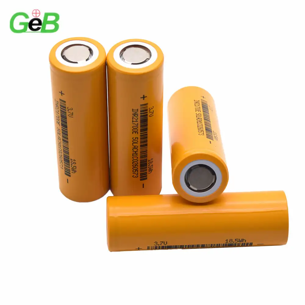 Pile Rechargeable au Lithium-ion GEB 21700, 3.7V, 5000mAh, 1,5c, Cycle profond