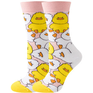 Calcetines Originales 2025 para INS NO SHOW, Diseño de Dibujos Animados, Altura Media, Estilo Transfronterizo, Divertidos, 100% Algodón, Absorbentes de Sudor - Product Image 2