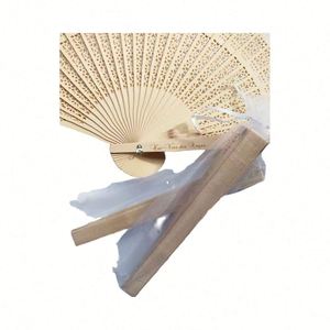 Abanico de Bambú Pintado a Mano Personalizado al por Mayor 2022, Recuerdo de Boda Ecológico de Madera para Hoteles - Product Image 4
