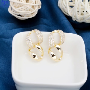Pendientes de Perlas Blancas Clásicas de 25 mm, Chapados en Oro, Aleación JXX HB-45A, Joyería Coreana AAAAA - Product Image 3