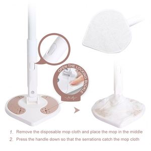 Eco-Friendly Non Woven Fabric Bathroom Floor <b>Cleaning</b> Scrubber Brush <b>Mop</b> Toilet Bathtub Brush Scrubber - Product Image 3