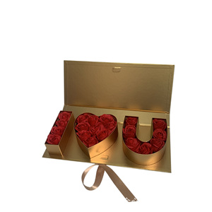 Caja <span class=keywords><strong>de</strong></span> Regalo Rectangular con Papel Dorado y Flores para el Día <span class=keywords><strong>de</strong></span> la <span class=keywords><strong>Madre</strong></span>, con Mensaje <span class=keywords><strong>de</strong></span> <span class=keywords><strong>Amor</strong></span>, Jabón Eterno, Ideal para Bodas - Product Image 5