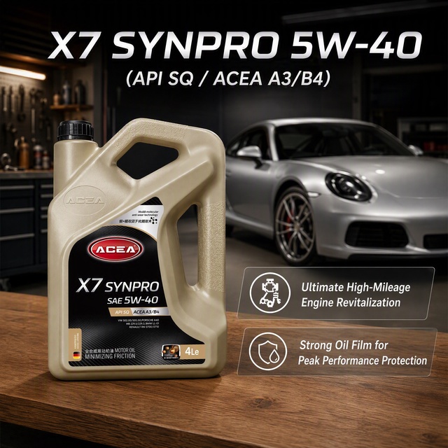 X7 SYNPRO 5W-40 API SP Fully Synthetic Engine Oil High Temperature Stability Heavy Duty Motor Oil Lubricant Wholesale