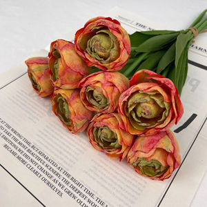 Nuevo Diseño, Ramo de Tulipanes de 16.5 Pulgadas con 8 Tallos, Floración Completa, Forma Elegante, Ramo de Tulipanes Artificiales Decorativos de Primera Calidad - Product Image 3