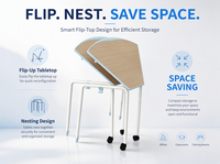 Ensemble de bureaux et chaises de classe pour activités collaboratives