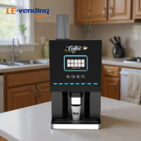 Machine à café économique de table LE 307C avec SDK, système d'exploitation Android, écran LED, capacité de 150 tasses, café frais sur place