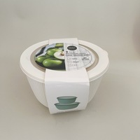 Ensemble de Bols de Table en Plastique avec Couvercle, Boîte de Rangement Fraîcheur Réfrigérateur, Ensemble de Bols Mélangeurs, Emballage Carton