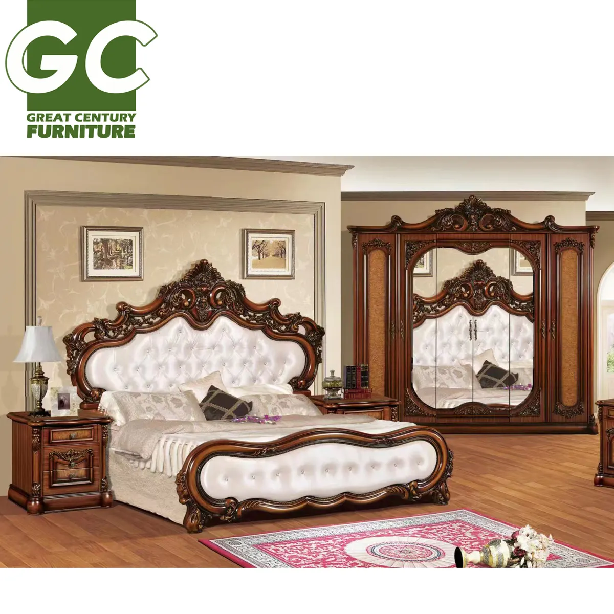 Ragazzi italiani bianco moderno 5 pezzi set di mobili da camera da letto luce letto doppio portaoggetti king royal lusso camera da letto mobili