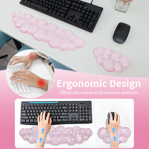 Trong Suốt Hoa Hồng Đỏ Phim Hoạt Hình Nho Hình Dạng Phim Hoạt Hình Nho Hình Dạng Thiết Lập Cú Đúp Nhỏ Bàn Phím Pad Với Cổ Tay Cho Nhà Văn Phòng - Product Image 3
