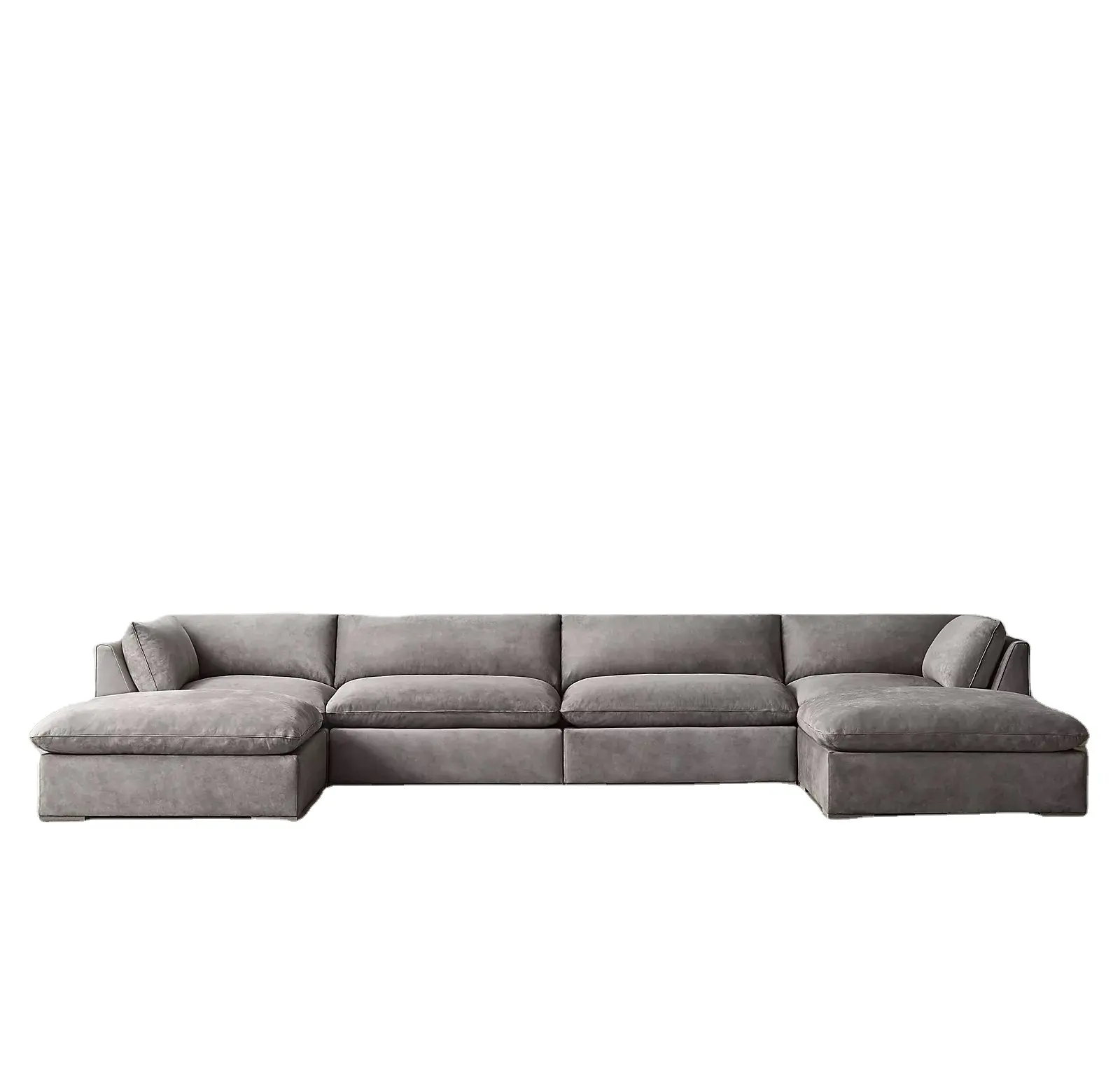 Luxury modern living room furniture American style leather sofa set modular genuine leather customizable sofa sectional