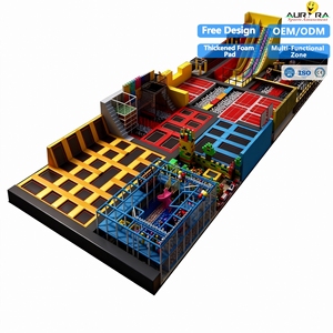 Parc de trampolines d'<span class=keywords><strong>occasion</strong></span> à vendre, pas cher, commercial, intérieur/extérieur, durable, rembourrage en filet, équipement de loisirs pour enfants et adultes - Product Image 1