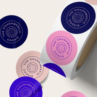 Etiquette d'emballage étanche adhésive avec logo personnalisé autocollant business code QR en vinyle pour cadeau pour bougie artisanale cadre photo cookies