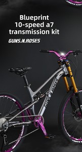 Bicicleta de Montaña Downhill de 24/26/27.5 Pulgadas, Directo de Fábrica, Aleación de Aluminio, 10 Velocidades, Cambio de Marchas Blueprint, Suspensión Trasera Doble - Product Image 6