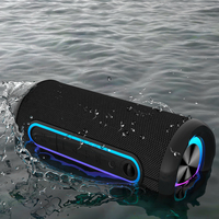 Altavoz Portátil Inalámbrico 5.2, Resistente al Agua IPX6, con Batería, Luces RGB, Bajos Potentes, Ideal para Fiestas al Aire Libre, Regalo para Computadora