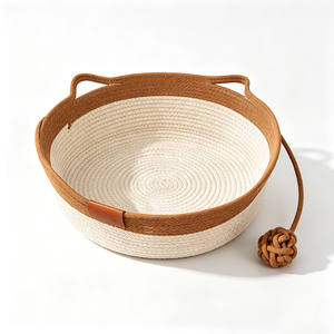 Rattan <b>Cat</b> Nest <b>Cat</b> <b>Scratch</b> <b>Board</b> Four Seasons All-In-One Hand Woven Washable <b>Scratch</b>-Resistant Cotton Rope Pet Nest - Product Image 3
