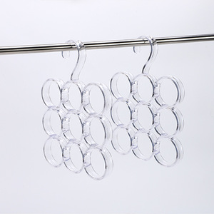 Nine Ring Scarf <b>Rack</b> Ps <b>Plastic</b> Multi Functional Clothes Hanger Hook Type For Closet Organizer - Product Image 3