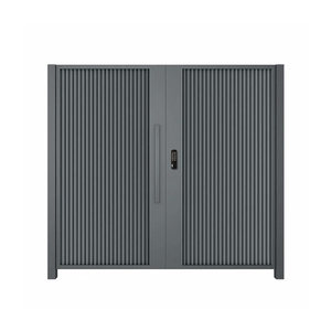 Mô Hình Mới Hiện Đại Hàng Rào Và Cổng Chính Thiết Kế Cổng Màu Đen Màu Xám Khu Dân Cư Vườn Nhôm Đu Cổng Cửa Đôi Cửa - Product Image 6