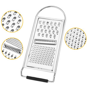 Râpe plate multifonctionnelle en acier inoxydable 3 en 1 Râpe polyvalente <span class=keywords><strong>pour</strong></span> râper le fromage, les légumes, le chocolat Râpe de cuisine - Product Image 2