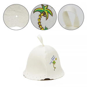Chapeau de sauna en feutre de laine naturelle de qualité supérieure, avec logo personnalisé, vente en gros, pour spa, banya et hammam - Product Image 1