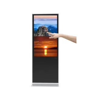 Tầng Đứng 55 Inch Kỹ Thuật Số Biển Kiosk Xoay Tùy Chỉnh Pin Powered Kỹ Thuật Số Biển