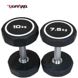 Fabricant d'haltères de fitness, <span class=keywords><strong>logo</strong></span> personnalisé, <span class=keywords><strong>poids</strong></span> 2,5-50 kg, haltères PEV, haltères fixes décagonales - Product Image 5