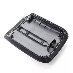 Cubierta para Reposabrazos de Audi A4 2009-2012, Panel de Almacenamiento de Cuero Negro y Gamuza, Accesorio - Product Image 3