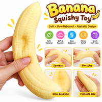 Jouet Squishy Banane Réaliste à Remontée Lente, Doux, Anti-Stress, Sensoriel, Fidget Toy OEM ODM Vente en Gros (Ne convient pas aux enfants)