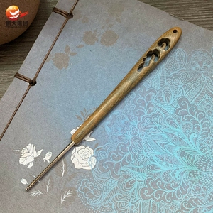 Hot Bán Cầu Vồng Sợi Đan Crochet Gỗ Crochet Hollow Khắc Gỗ Crochet Set Cho Đồ Chơi Búp Bê - Product Image 4