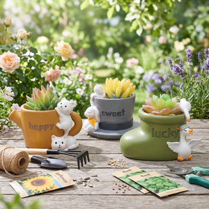 <span class=keywords><strong>Vasi</strong></span> da Giardino in Resina Ecologica a Forma di Animali Cartoon Roogo <span class=keywords><strong>per</strong></span> Composizioni di <span class=keywords><strong>Piante</strong></span> Succulente su Balconi e in Casa - Product Image 5