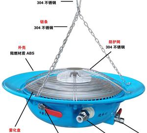 Atomizador Colgante de Techo con Pulverizador de Agua para Enfriamiento, Ventilador Nebulizador para Galpones de Pollos de Engorde, Ventilador Pulverizador para Gallineros - Product Image 5