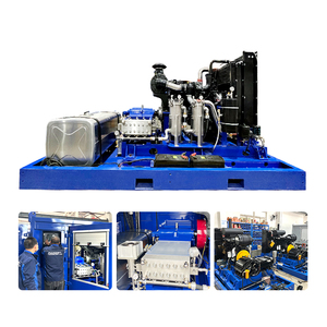Hydroblaster électrique 2800 bar 40000 psi PW-UHP253-ED 1020 L/min Pompe haute pression pour la préparation des surfaces industrielles - Product Image 1