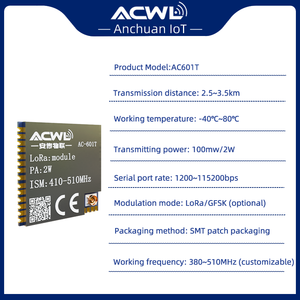 Ac601t 100mW Mạng sao không dây mô-đun trung tâm nút chế độ cho đồng hồ đo khí nước đọc và thu thập dữ liệu môi trường - Product Image 3