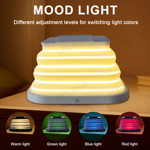 Lámpara de Noche Plegable con Luz de Luna, Botón Táctil que Cambia de Color, Cargador Inalámbrico para iPhone y Samsung, Decoración de Habitación, Lámpara de Escritorio - Product Image 3