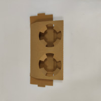 Gobelets en papier ondulé jetables de haute qualité pour thé au lait café jus à emporter simple Double emballage de plateau de quatre tasses