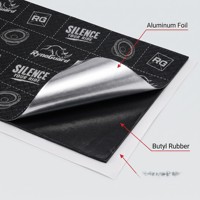 Vente en gros de plaques d'insonorisation légères 460x800mm, tapis d'amortissement en aluminium de 2mm pour capot de moteur de voiture, OEM personnalisé