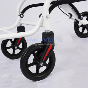 Silla de ruedas de hospital de tamaño pequeño Plegable ligera compacta silla de ruedas manual portátil de viaje para discapacitados - Product Image 6