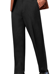 Pantalon décontracté respirant pour homme grande taille printemps-automne, taille élastique ajustée, coupe pantalon court - Product Image 1