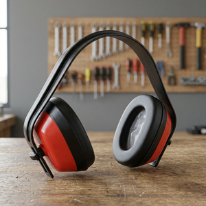 Protège-oreilles de sécurité industrielle CE EN352-1, norme ANSI S3.19, coques rouges en ABS, 26 dB, intrinsèquement sûrs - Product Image 3