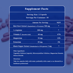 Huismerk Bietenpoedercapsules Ondersteunen Hartgezondheid Biologische Bietenwortelpoedercapsules