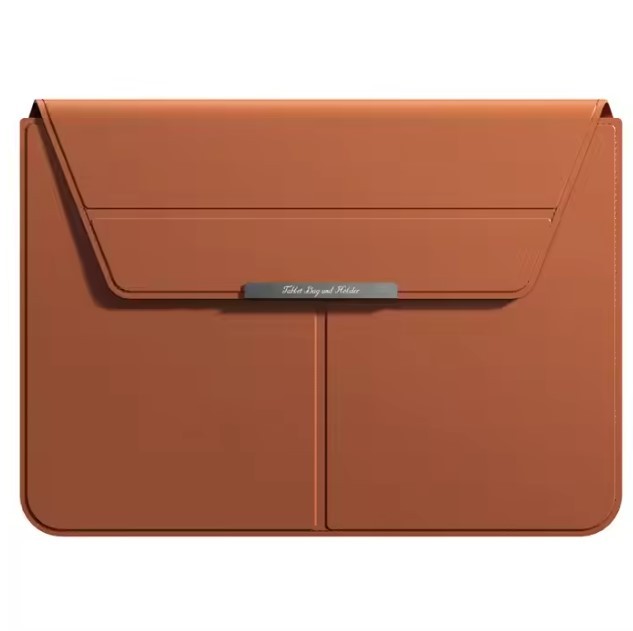 Hot Selling Slim PU Leather Waterproof 13 Inch Laptop Sleeve Case 14 Inch Leather Laptop Bag Pouch with Stand for Macbook