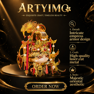Kit Modello 3D in Metallo Fai-da-Te Mi Yue Empress, Giocattolo Educativo STEM Personalizzato, Regalo Decorativo, Vendita all'Ingrosso, OEM Diretto, CE EN71 - Product Image 1