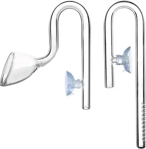 Glas Lelie Pijp Mini Instroom Uitstroom Set 10Mm Voor 9/12Mm Tubing - Nano <span class=keywords><strong>Aquarium</strong></span> Geplant Tank aquascaping - Product Image 1