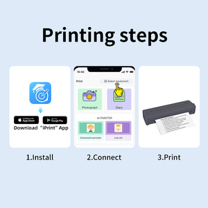Impresora Térmica A4 HZTZ, Inalámbrica, Bluetooth, Portátil, para Uso en el Hogar y la Oficina, para <span class=keywords><strong>Imprimir</strong></span> <span class=keywords><strong>Documentos</strong></span> y Materiales - Product Image 5