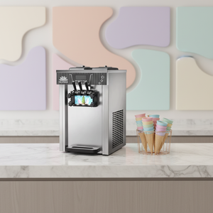 Machine à glace molle commerciale compacte LD BQL128 en acier inoxydable, moteur 1300W, modèle de table, garantie 1 an pour restaurant et usage domestique - Product Image 4