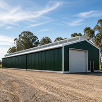 Structure en acier pour entrepôt agricole avec ventilation par gouttières pour le stockage des céréales et des produits agricoles et la conservation des récoltes